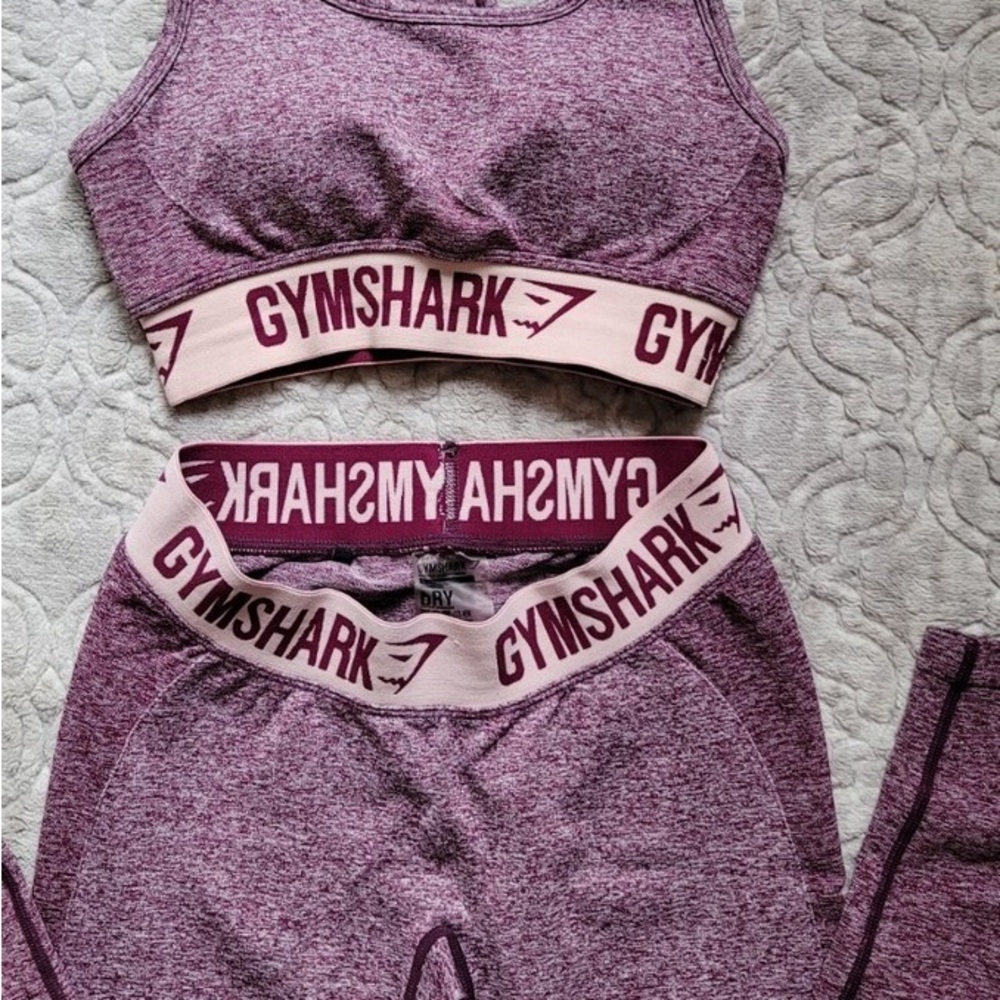Gymshark Women's Heathered Purple Leggings Set